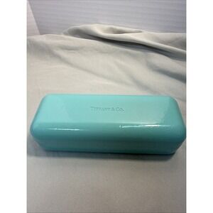 Authentic Tiffany & Co. Hard Clamshell Eyeglass Sunglasses Case Only Blue